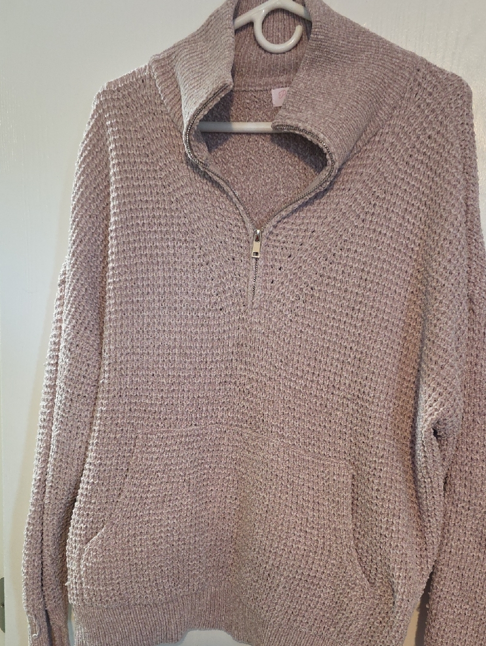 Pink Lily Blush Textured Knit Pullover